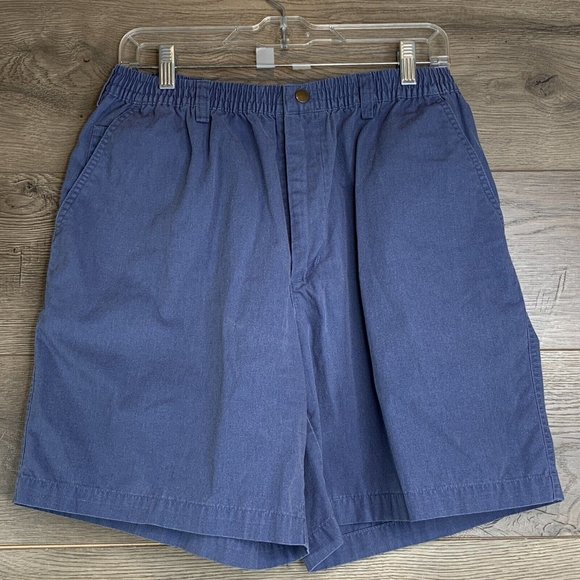 Haband Casual Joe Shorts Men 36 Blue Chino Elastic Waist 5 Pocket Logo Outdoor - Picture 2 of 7